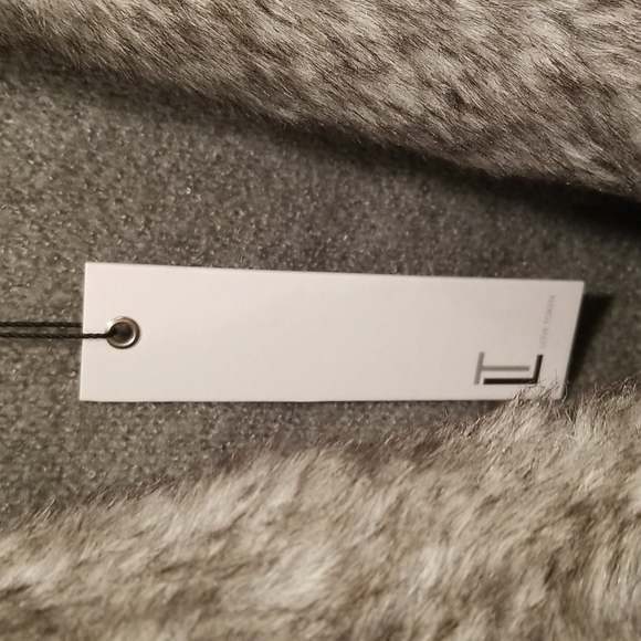 💕LOVE TOKEN💕 Faux Fur Trim Knit Jacket ~ Gray Small S NWT - Picture 10 of 10